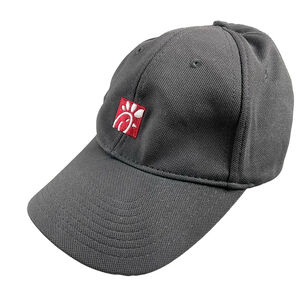 Chick-Fil-A Restaurant Hat Cap Mens Gray Red Employee Uniform Logo